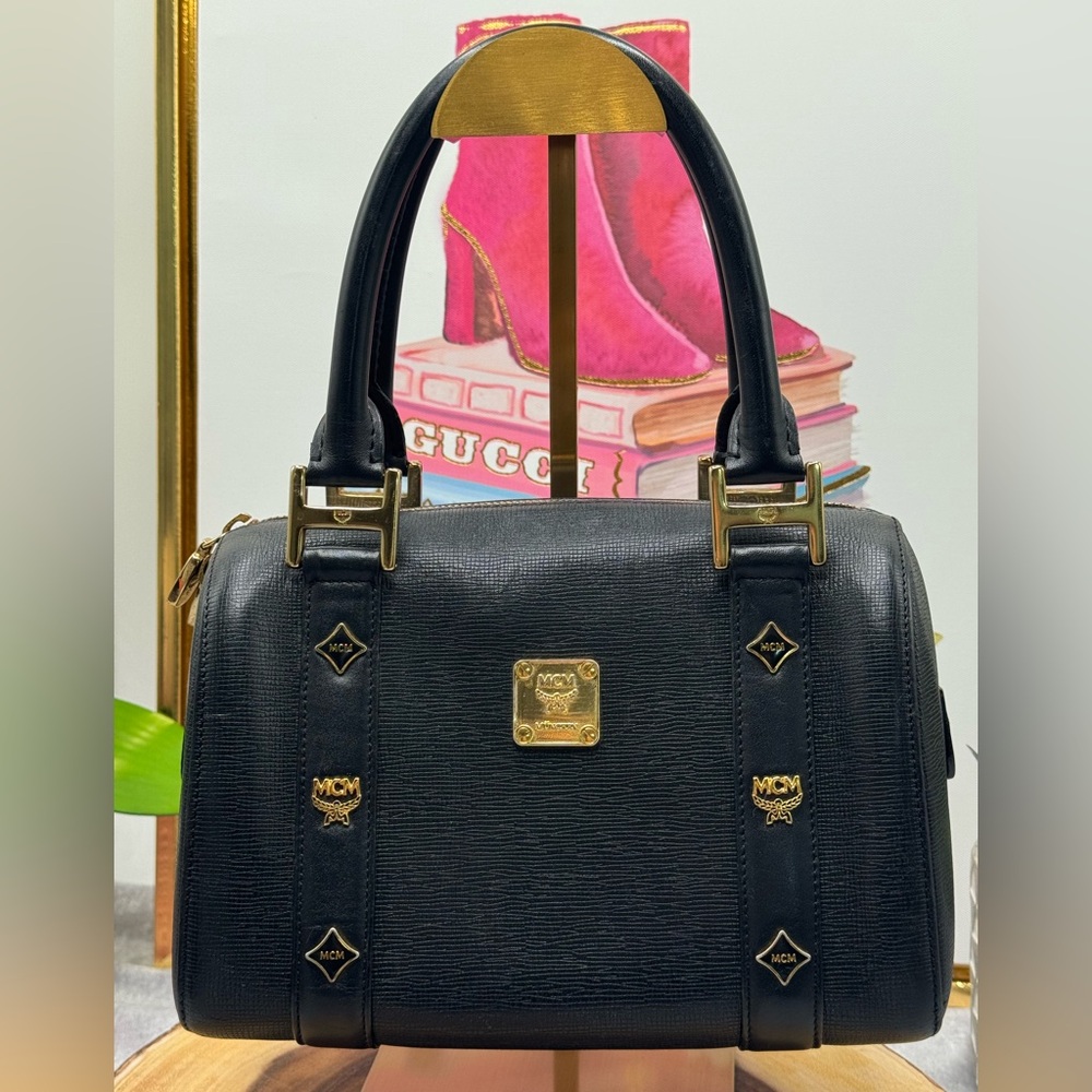 MCM Black Leather Handbag